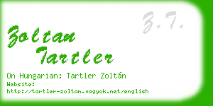 zoltan tartler business card