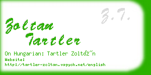 zoltan tartler business card